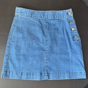 Denim Button-Up Skirt